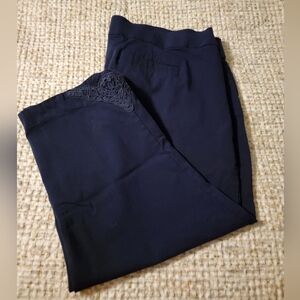 Kim Rogers Navy Blue Capri Pants 18W